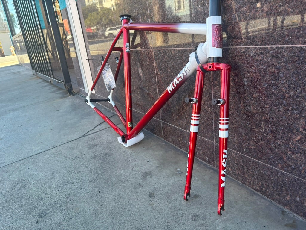 MASH Steel Frameset Red/White XS 50cm - fixed gear