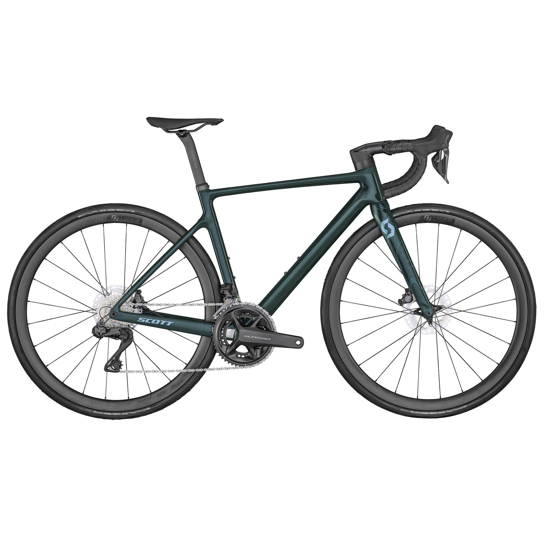 Dark blue and mint contessa addict 15 road bike.