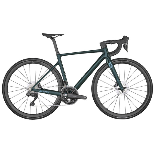 Dark blue and mint contessa addict 15 road bike.