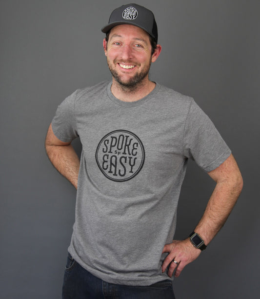 Unisex Spoke Easy Logo T Gray