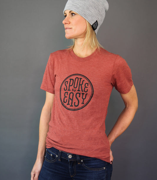 Unisex Spoke Easy Logo T Clay