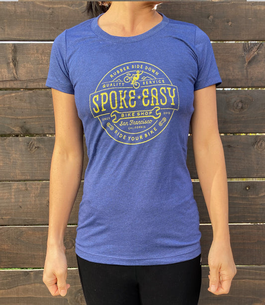 Women's Spoke Easy Badge T Blue / Yellow