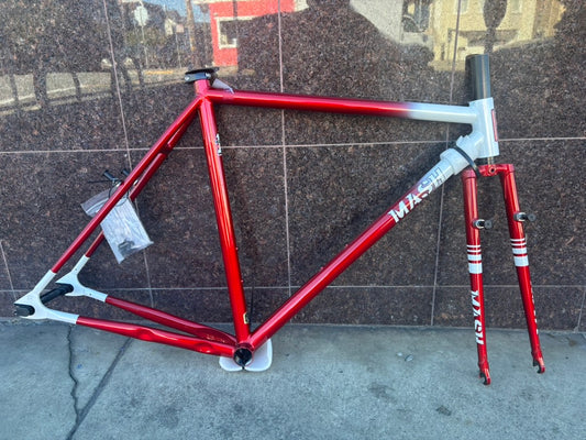MASH Steel Frameset Red/White XS 50cm - fixed gear