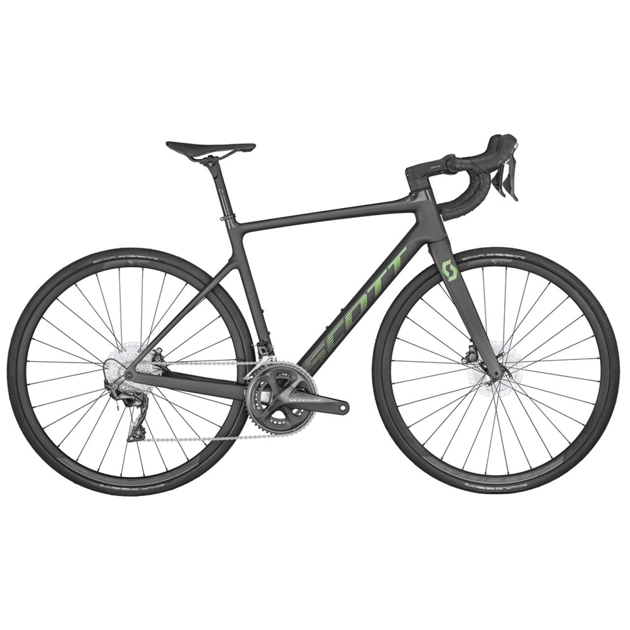 700c Scott bikes addict carbon in black.